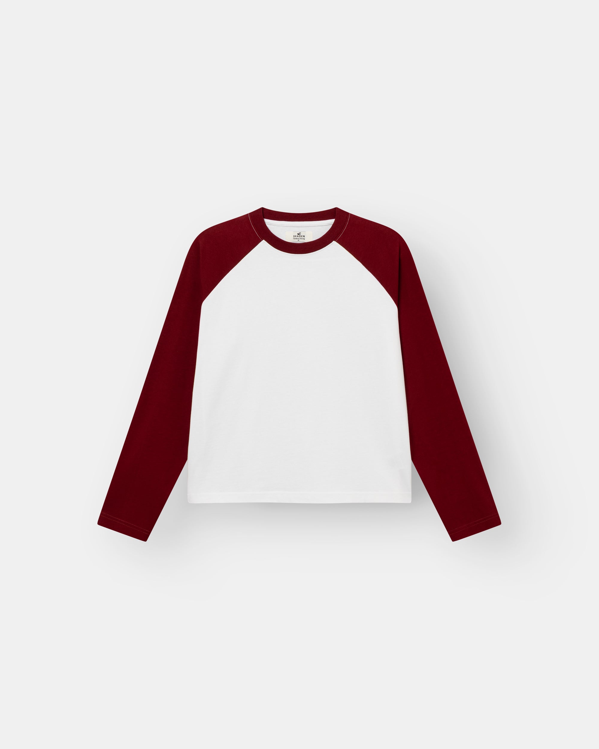 Raglan Longsleeve T-shirt White/Bordeaux